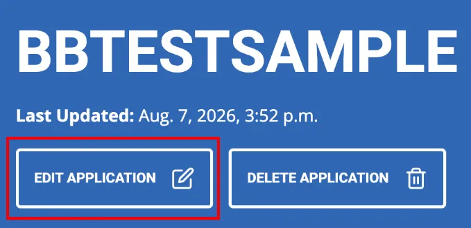 edit application button